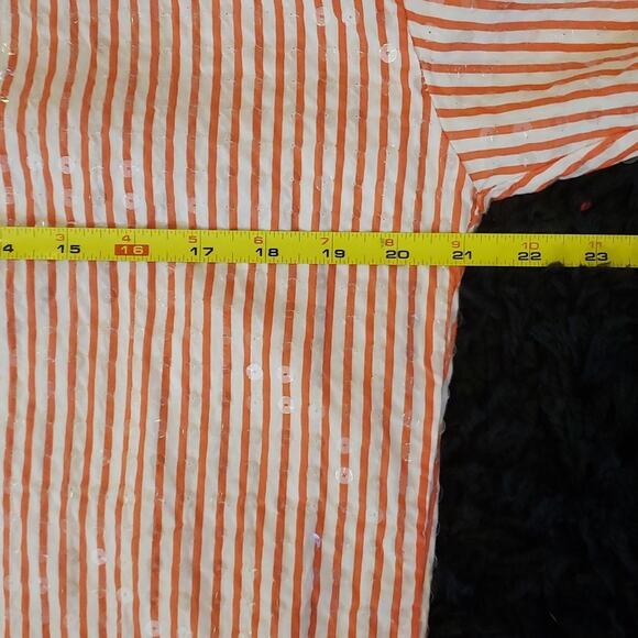 A'nue Ligne Women's Long Sleeve Button Up Sequined Top Size Petite L - Picture 10 of 11